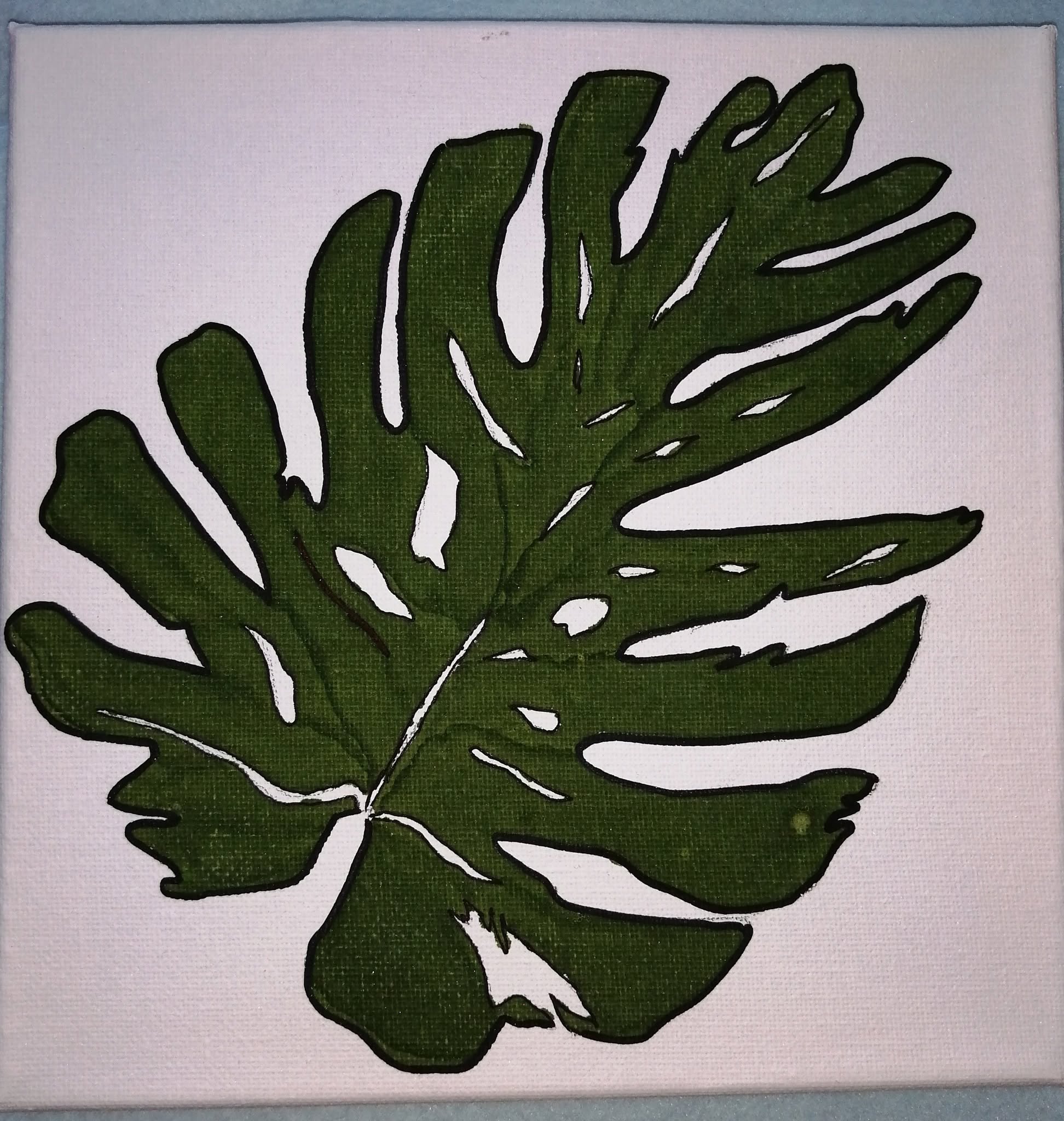 Monstera levél – vászon festmény